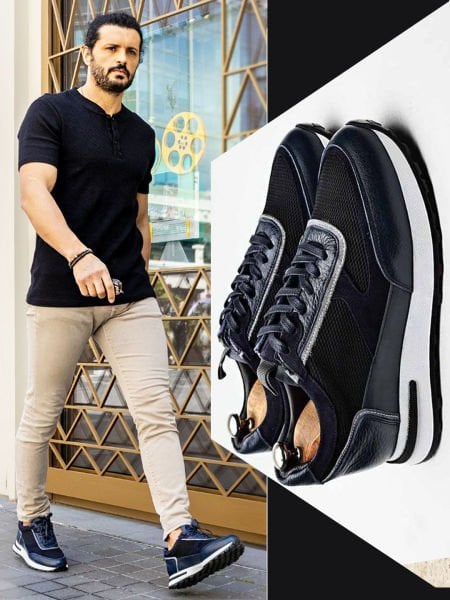 DUNKELBLAUER MARIO-LEDER-EVERYDAY-SNEAKER