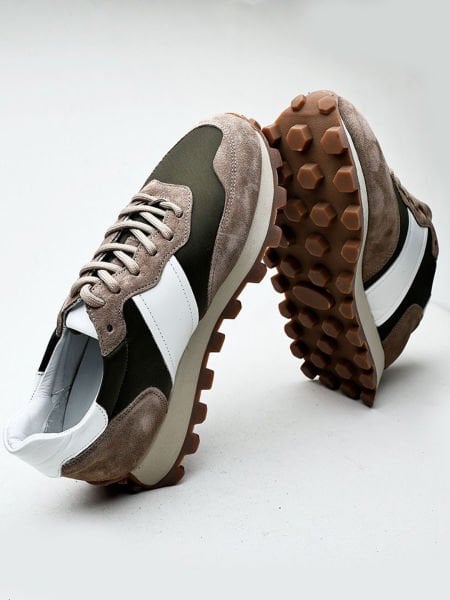 GREEN TIGER DERİ GÜNLÜK SNEAKERS HAKİ - 44