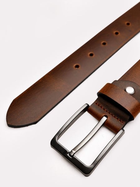 TABACO LION BELT 025 TABA ANTİK ERKEK KOT KEMERİ 025 TABA ANTİK - 140CM