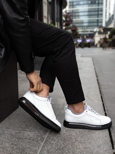 İBAY 1857 GENIUS MEN'S COMFORTABLE WHITE LEATHER STYLE SHOES