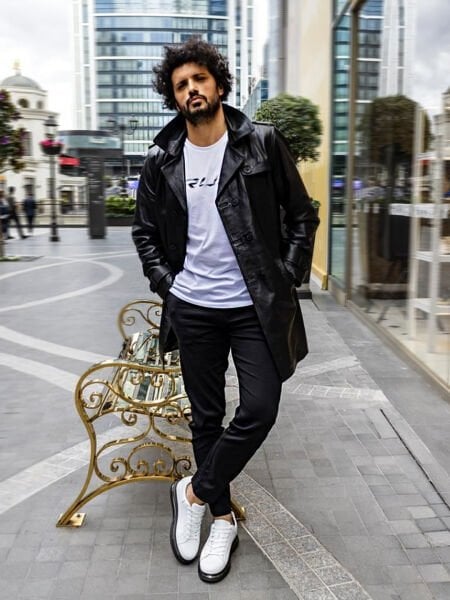 İBAY 1966 AMIRI WHITE STYLE COMFORTABLE MEN'S LEATHER DAILY SHOES WHITE - 43