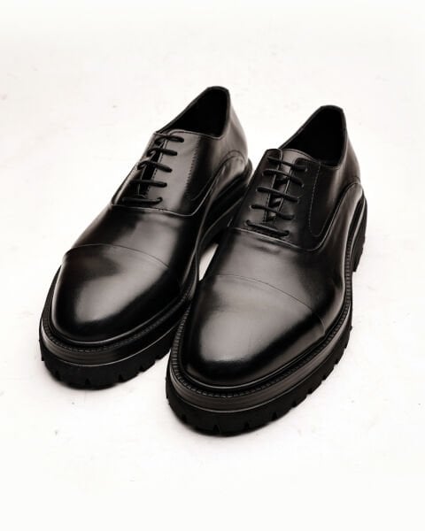 BLACK CEO HAKİKİ DERİ RAHAT GÜNLÜK KLASİK AYAKKABI SİYAH - 45