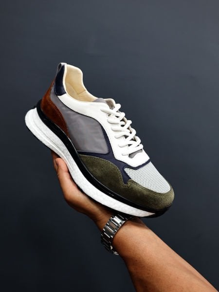 MIX PIERRE AIR KOMFORTABLE SNEAKERS AUS ECHTLEDER