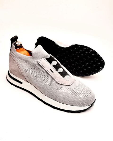 IBAY GREY VOYAGER COMFORTABLE MEN'S KNITTED SHOES GREY - 45