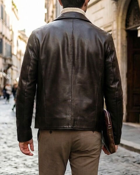 JOHN DAWID COFFEE DEEP LOVE HAKİKİ DERİ KOYU KAHVE ERKEK DERİ MONT KAHVE - XL