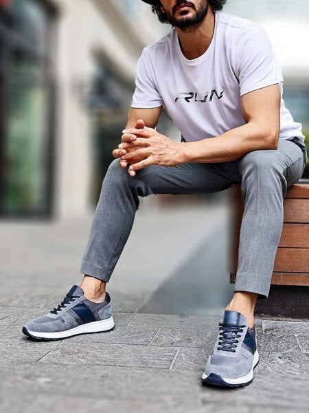 İBAY 688 HECTOR GRAY DARK BLUE - 43