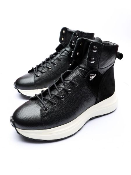 İBAY BLACK LINCOLN HAKİKİ DERİ ERKEK TARZ BOT SİYAH FLOTER - 44