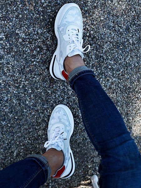 WEISSE URBAN URBAN HERRENSCHUHE AUS ECHTEM ALLTAGSLEDER