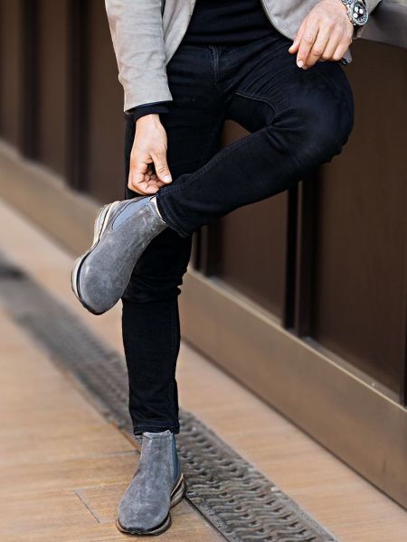 GREY SUEDE WARM AIR HAKİKİ DERİ BOT GRİ SÜET - 40