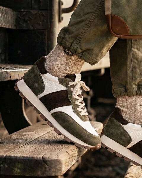 CREAM GREEN TIGER HAKİKİ DERİ ERKEK GÜNLÜK AYAKKABI KREM YEŞİL - 41