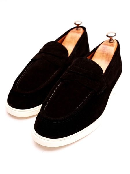 BLACK SUEDE KEEN SUEDE LEATHER MEN'S LEATHER CASUAL SHOES BLACK SUEDE - 43