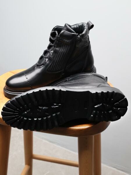 İBAY SNOW HAKİKİ DERİ HAFİF ERKEK DERİ BOT SİYAH - 44