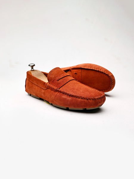 SPRING CRIMITE COLOR MEN'S SUEDE LEATHER CASUAL SHOES TILE SUEDE - 39
