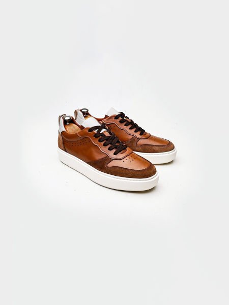 İBAY GIANNI TABA GENUINE LEATHER DAILY MEN'S SHOES TABA - 41