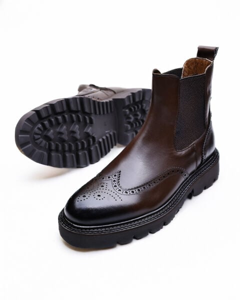 COFFEE KLEIN W HAKİKİ DERİ HAFİF VE RAHAT ERKEK BOT KAHVE - 46