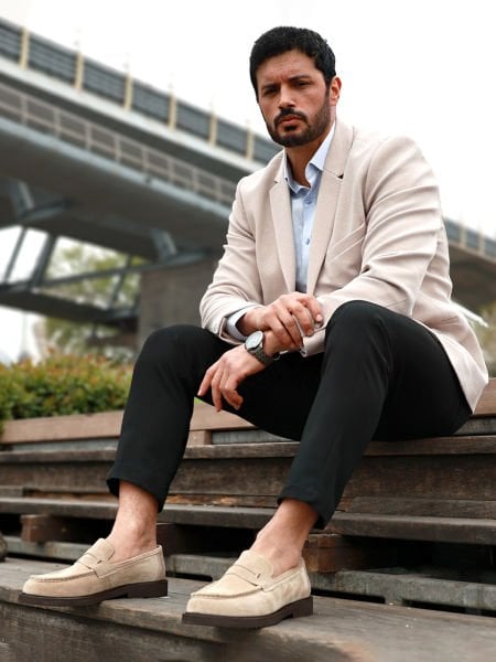 BEIGE SUEDE TYLOR SÜET DERİ ERKEK AYAKKABI HAFİF VE RAHAT BEJ SÜET - 37