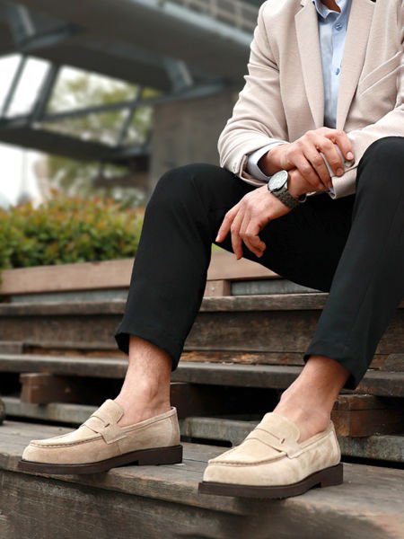 BEIGE SUEDE TYLOR SÜET DERİ ERKEK AYAKKABI HAFİF VE RAHAT BEJ SÜET - 37