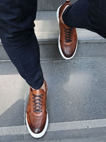 TAN CROCCO WIE HERREN-LEDER-TAGESSCHUHE TABA CROCCO - 40