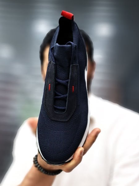 NAVY BLUE KNITING DREAM MEN'S CASUAL SHOES NAVY BLUE - 45