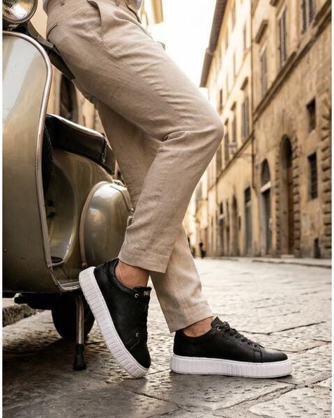 BLACK DEEP HAKİKİ DERİ TARZ ERKEK GÜNLÜK AYAKKABI SİYAH - 42