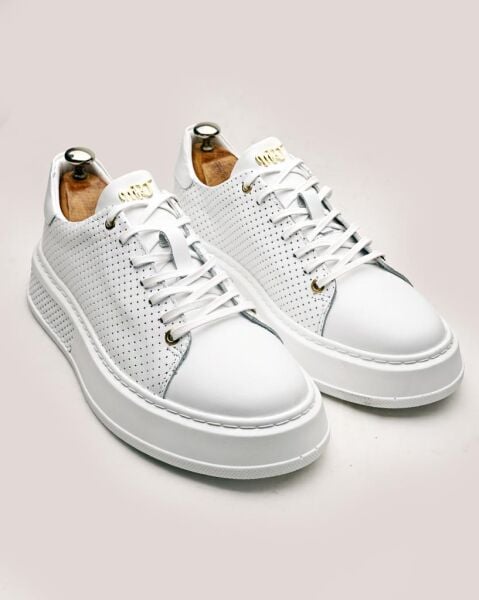 WHITE LUX RIVO HAKİKİ DERİ ERKEK GÜNLÜK AYAKKABI BEYAZ LUX BEYAZ - 40