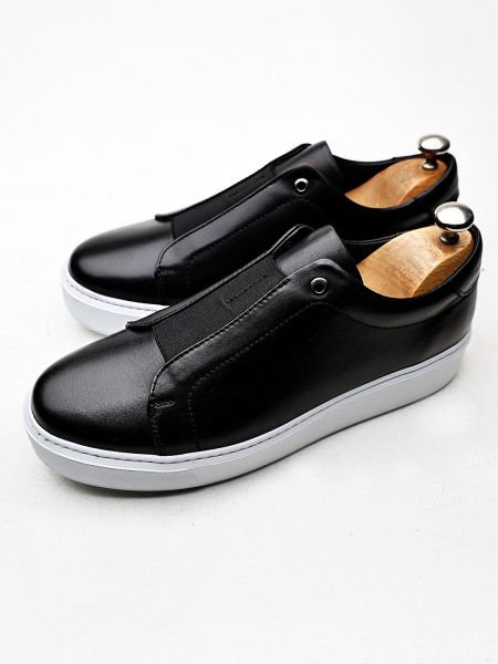 İBAY JIMMY BLACK SLEEPLESS MEN'S LEATHER DAILY STYLE SHOES BLACK - 43