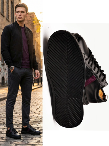 BLACK JOAN HAKİKİ DERİ ERKEK GÜNLÜ TARZ AYAKKABI SİYAH - 45