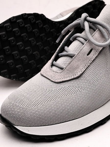 GRAY DREAM COMFORTABLE MEN'S KNITTED / LEATHER SUMMER SHOES GRAY - 45