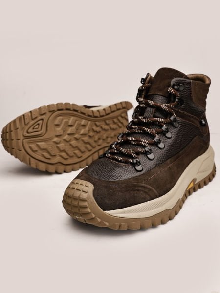 COFFEE SCOOT HAKİKİ DERİ ERKEK GÜNLÜK TARZ BOT KAHVE - 40