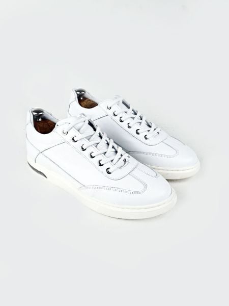 WEISSE JORDI HERREN-LEDER-FREIZEITSCHUHE WEISS - 39
