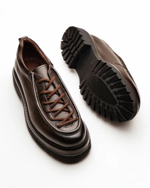 COFFEE TITAN HAKİKİ DERİ ERKEK GÜNLÜK AYAKKABI KAHVE FLOTER - 45