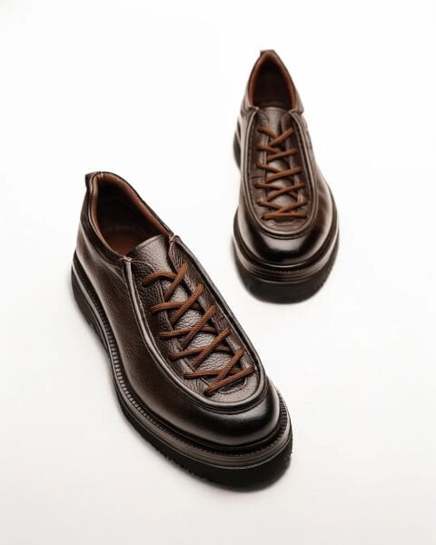 COFFEE TITAN HAKİKİ DERİ ERKEK GÜNLÜK AYAKKABI KAHVE FLOTER - 45