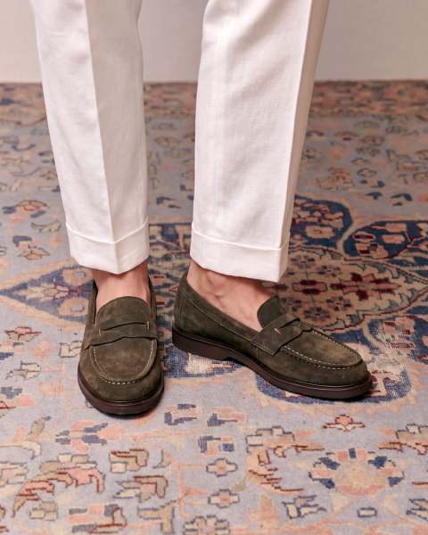 KHAKI SUEDE TYLOR HAKİKİ DERİ ERKEK HAFİF RAHAT AYAKKABI HAKİ SÜET - 37