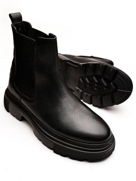 BLACK JAGGER HAKİKİ DERİ ERKEK GÜNLÜK BOT SİYAH FLOTER - 40