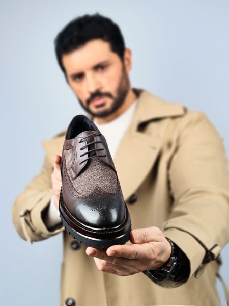 COFFEE PERFECT HAKİKİ DERİ  KLASİK AYAKKABI COFFE X - 43