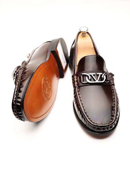 COFFEE SANTA COFFEE OPENING GENUINE LEATHER LEATHER SOLE MEN'S STYLE SHOES