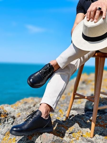 BLACK BLACK ACCESS HAKİKİ DERİ GÜNLÜK AYAKKABI SİYAH SİYAH - 43