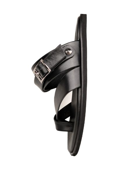 BLACK COMFORT SANDALET HAKİKİ DERİ ERKEK SANDELETİ SİYAH - 40