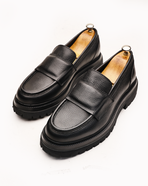 BLACK VERONA Hakiki Deri Erkek Günlük Ayakkabı – Siyah SİYAH FLOTER - 45