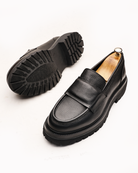 BLACK VERONA Hakiki Deri Erkek Günlük Ayakkabı – Siyah SİYAH FLOTER - 45