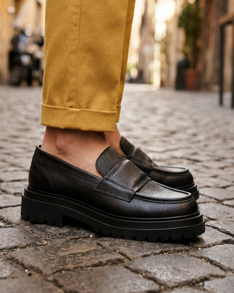 BLACK VERONA Hakiki Deri Erkek Günlük Ayakkabı – Siyah SİYAH FLOTER - 45