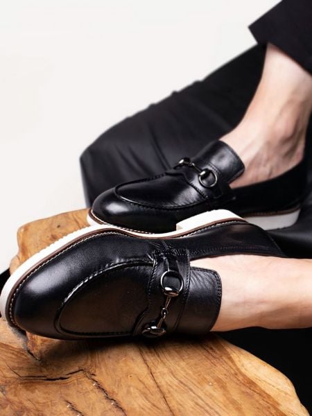 İBAY 036 DANIEL Men's Black Genuine Leather Classic Shoes BLACK - 42