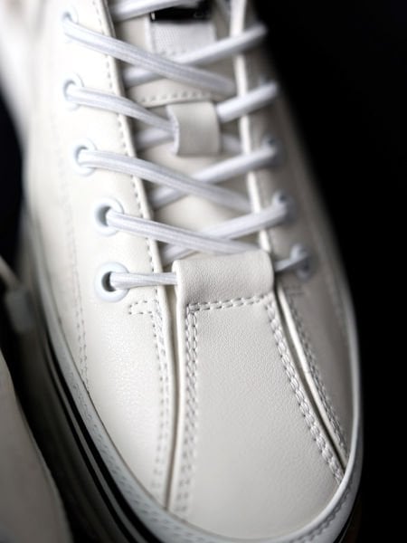 WHITE OLAY GENUINE LEATHER MEN'S CASUAL SHOES WHITE - 45