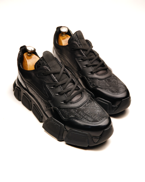 BLACK PRO MEGA STAR GÜNLÜK SAĞLAM HAKİKİ DERİ ERKEK AYAKKABI SİYAH PRO - 41