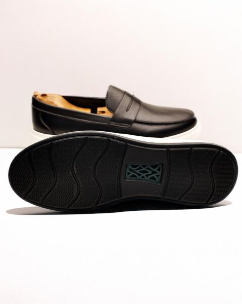 BLACK ALVARO HAKİKİ DERİ ERKEK GÜNLÜK AYAKKABI BLACK-X - 43