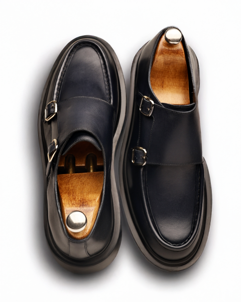 NAVY BLUE KRASS HAKİKİ DERİ ERKEK GÜNLÜK AYAKKABI LACİVERT - 42
