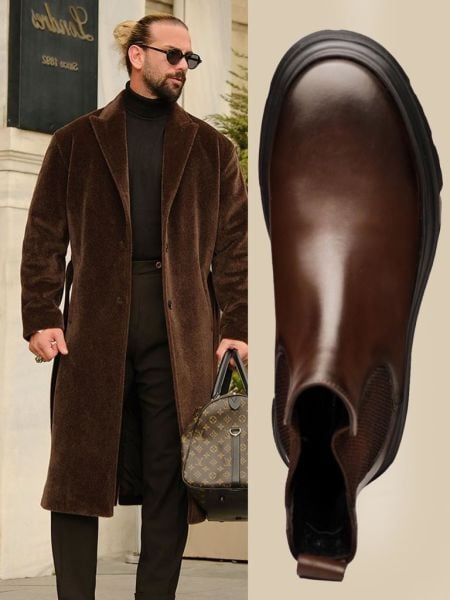 COFFEE JAGGER HAKİKİ DERİ ERKEK GÜNLÜK BOT KAHVE - 45