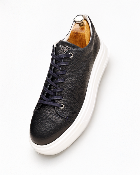 NAVY BLUE CITY WALK HAKİKİ DERİ RAHAT VE SAĞLAM ERKEK LACİVERT AYAKKABI LACİVERT FLOOTER - 43