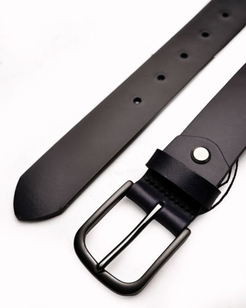 NAVY BLUE LION BELT HAKİKİ ERKEK DERİ KEMER 053 LACİVERT NAPPA - 140CM