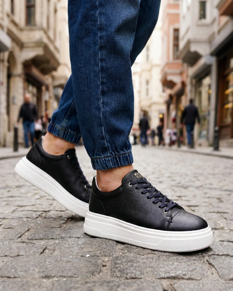 NAVY BLUE CITY WALK HAKİKİ DERİ RAHAT VE SAĞLAM ERKEK LACİVERT AYAKKABI LACİVERT FLOOTER - 43